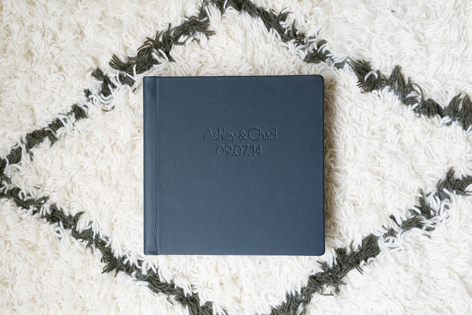 Heirloom Wedding Album | Naval Leather Album Design | Ashley & C